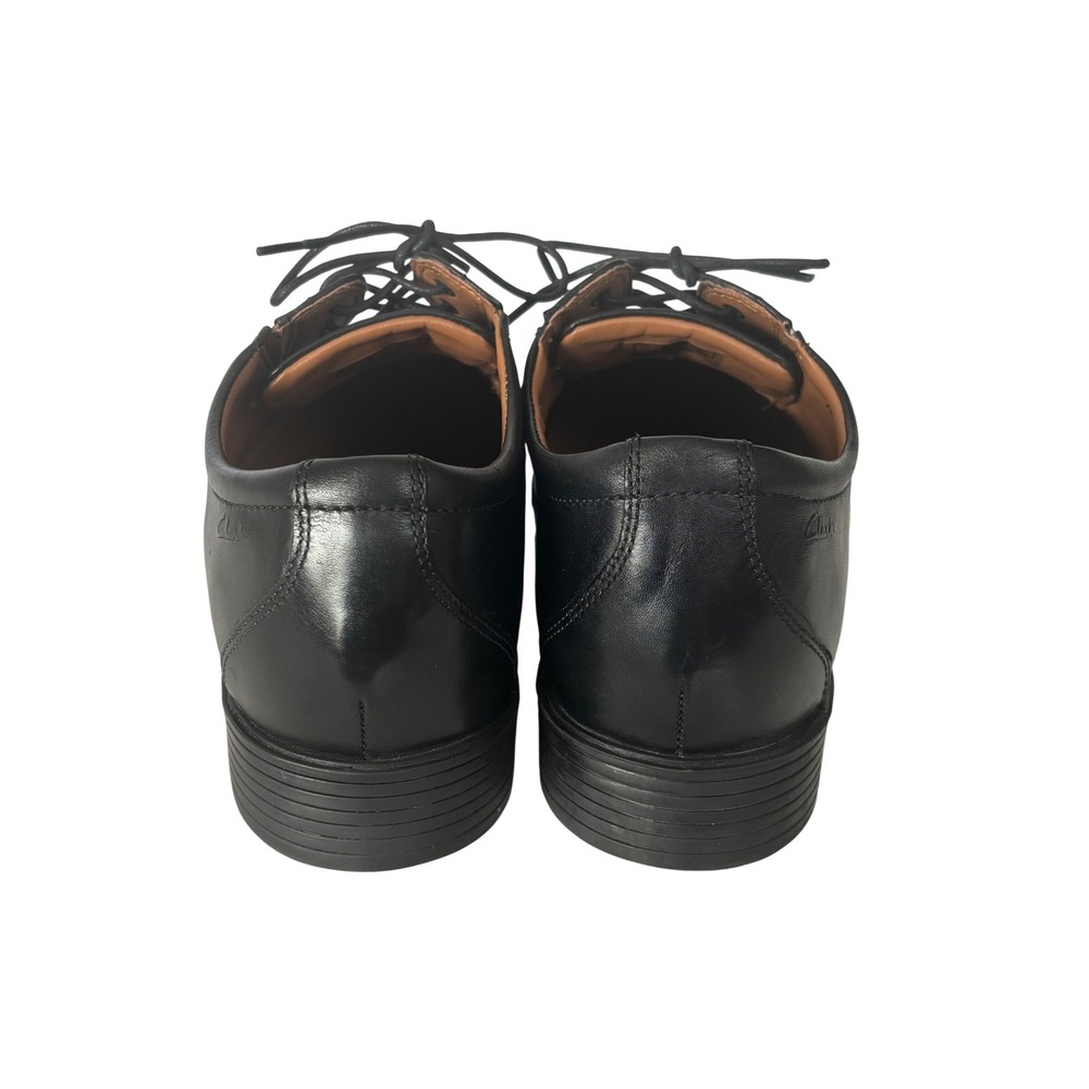 Clarks Whiddon Cap Mens Black Leather Cap Toe Oxford Dress Shoes Size 12 M - Picture 6 of 9